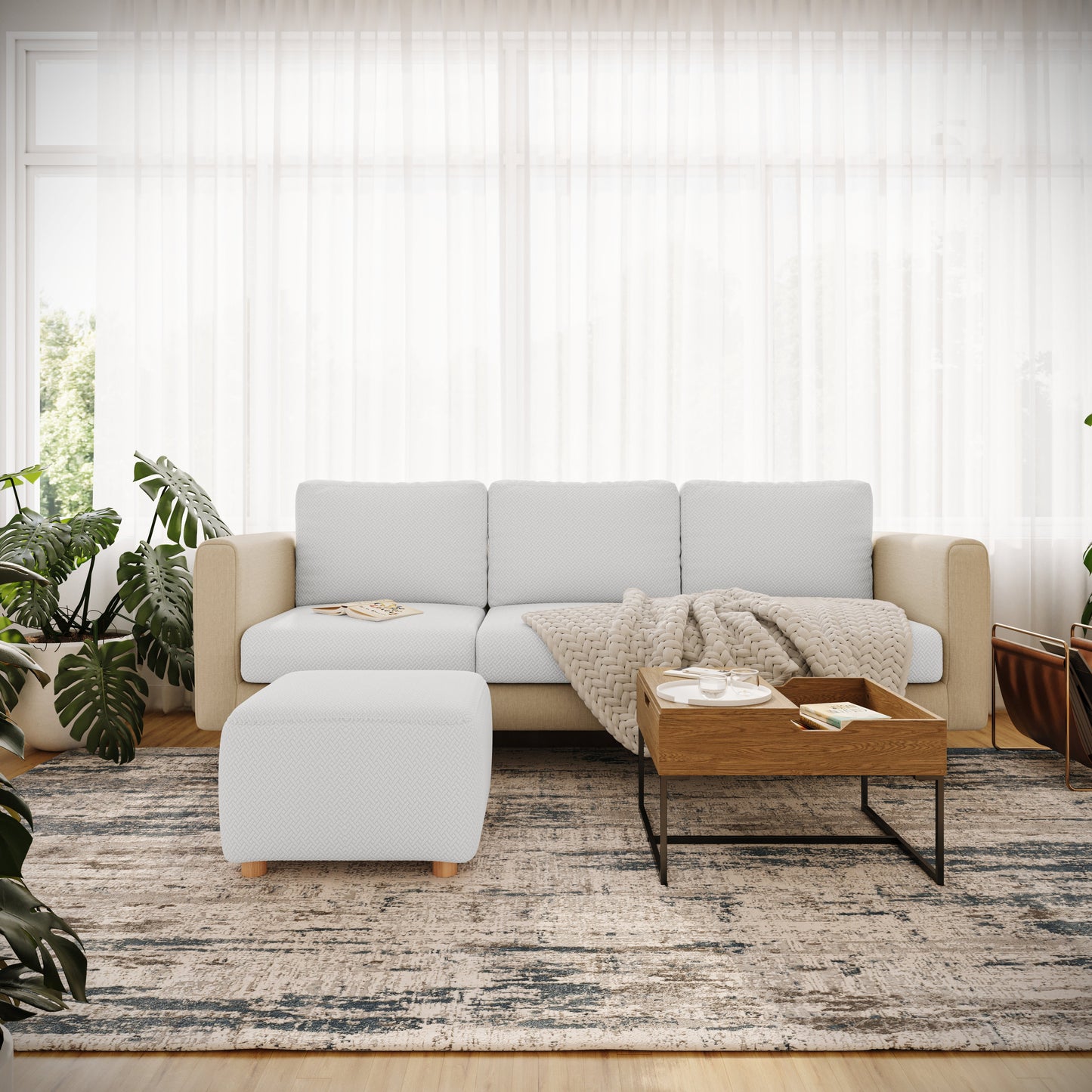 Square Ottoman Cover - Classic