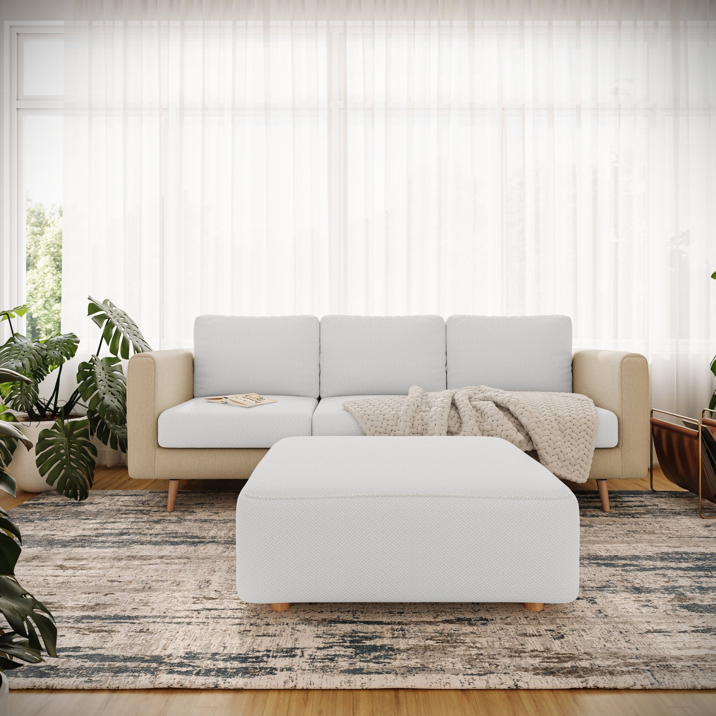 Square Ottoman Cover - Classic